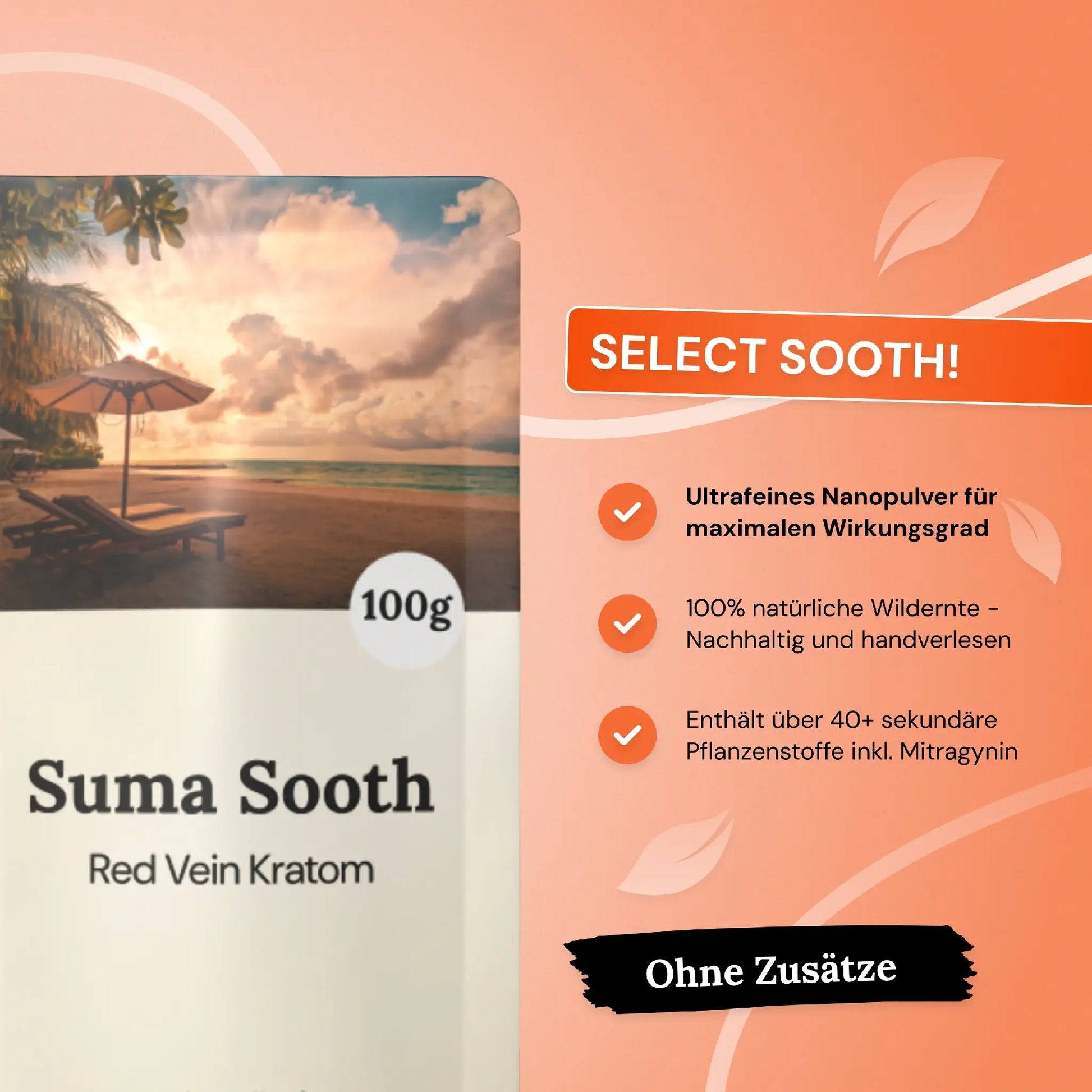 SELECT SOOTH! Suma Sooth - Red Sumatra Kratom.