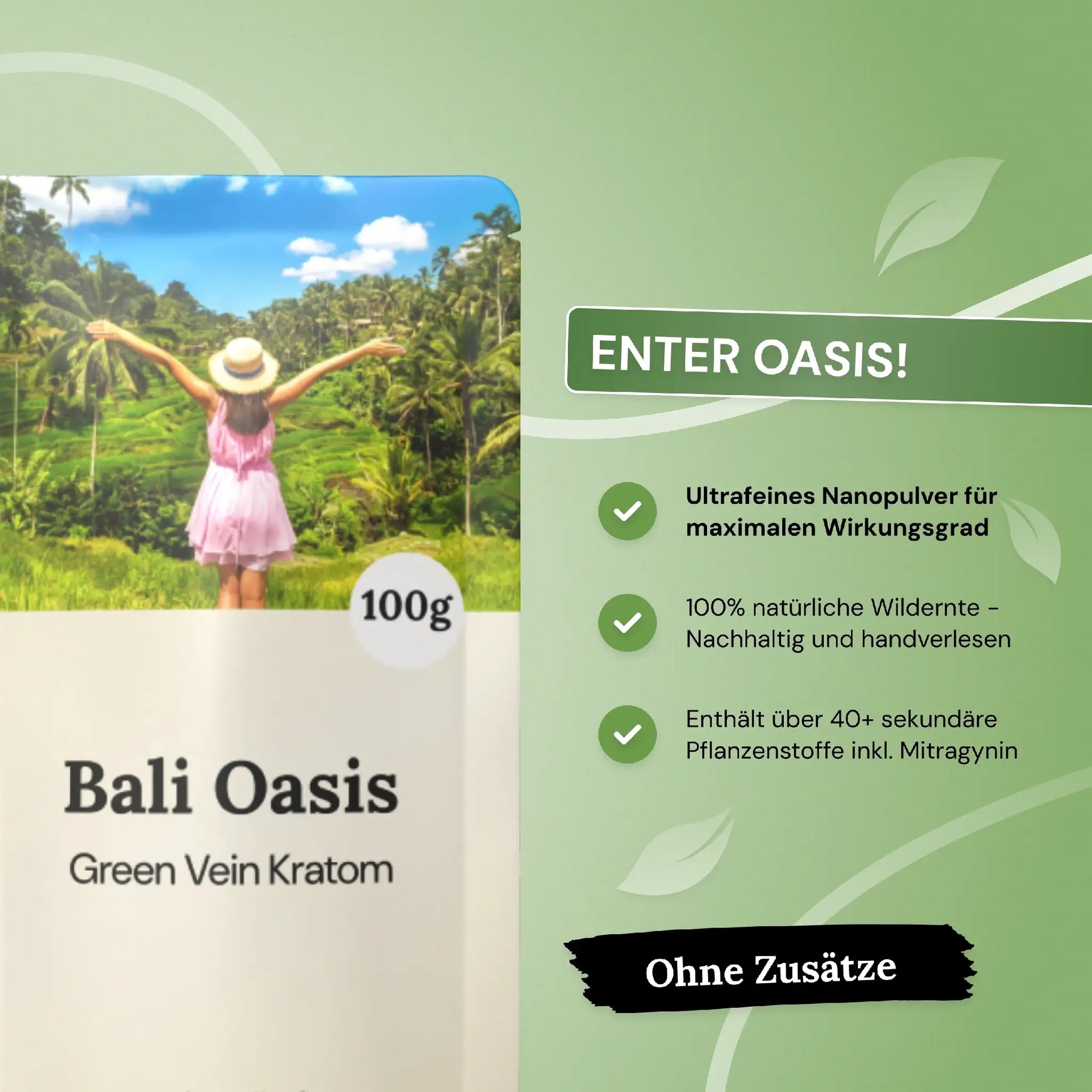 ENTER OASIS! Bali Oasis - Super Green Kratom.