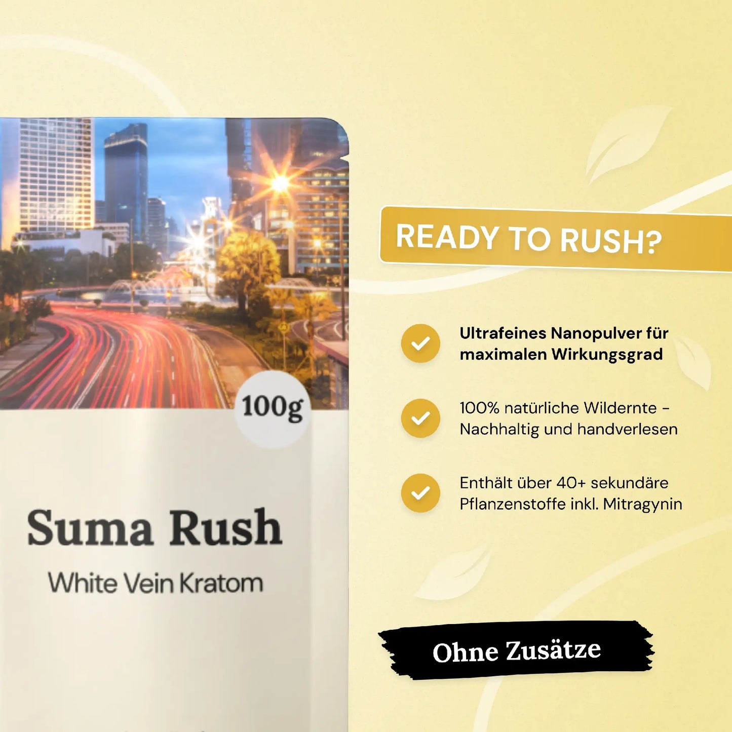 READY TO RUSH? Suma Rush - White Sumatra Kratom